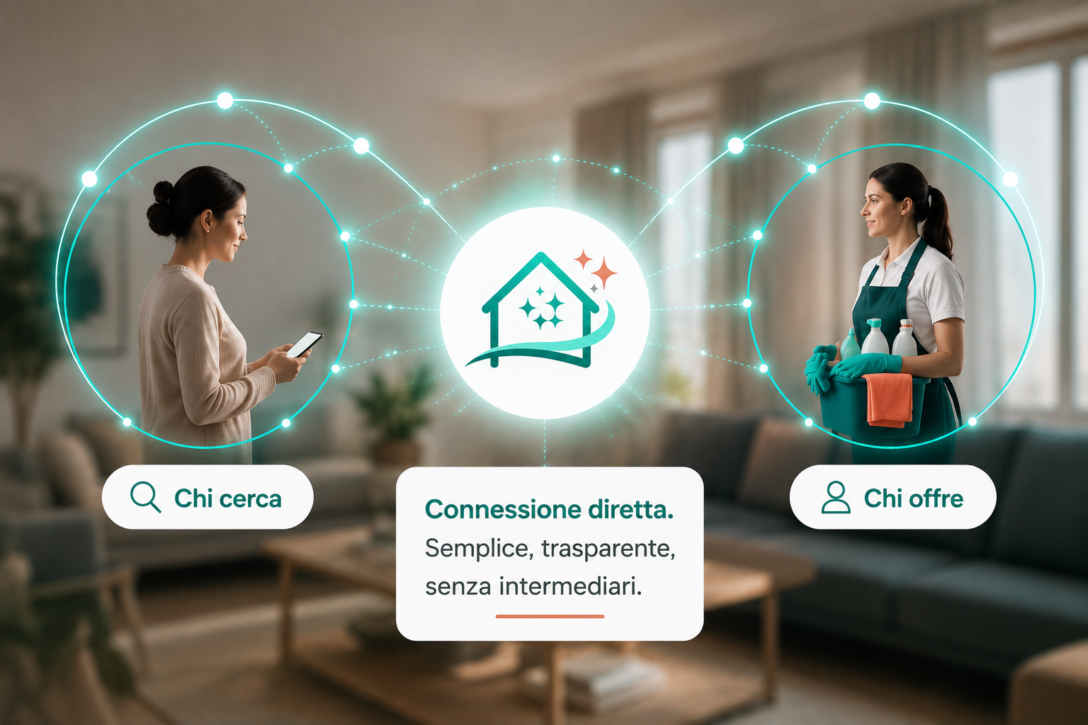 PulizItalia collega direttamente chi cerca un servizio di pulizia con chi lo offre